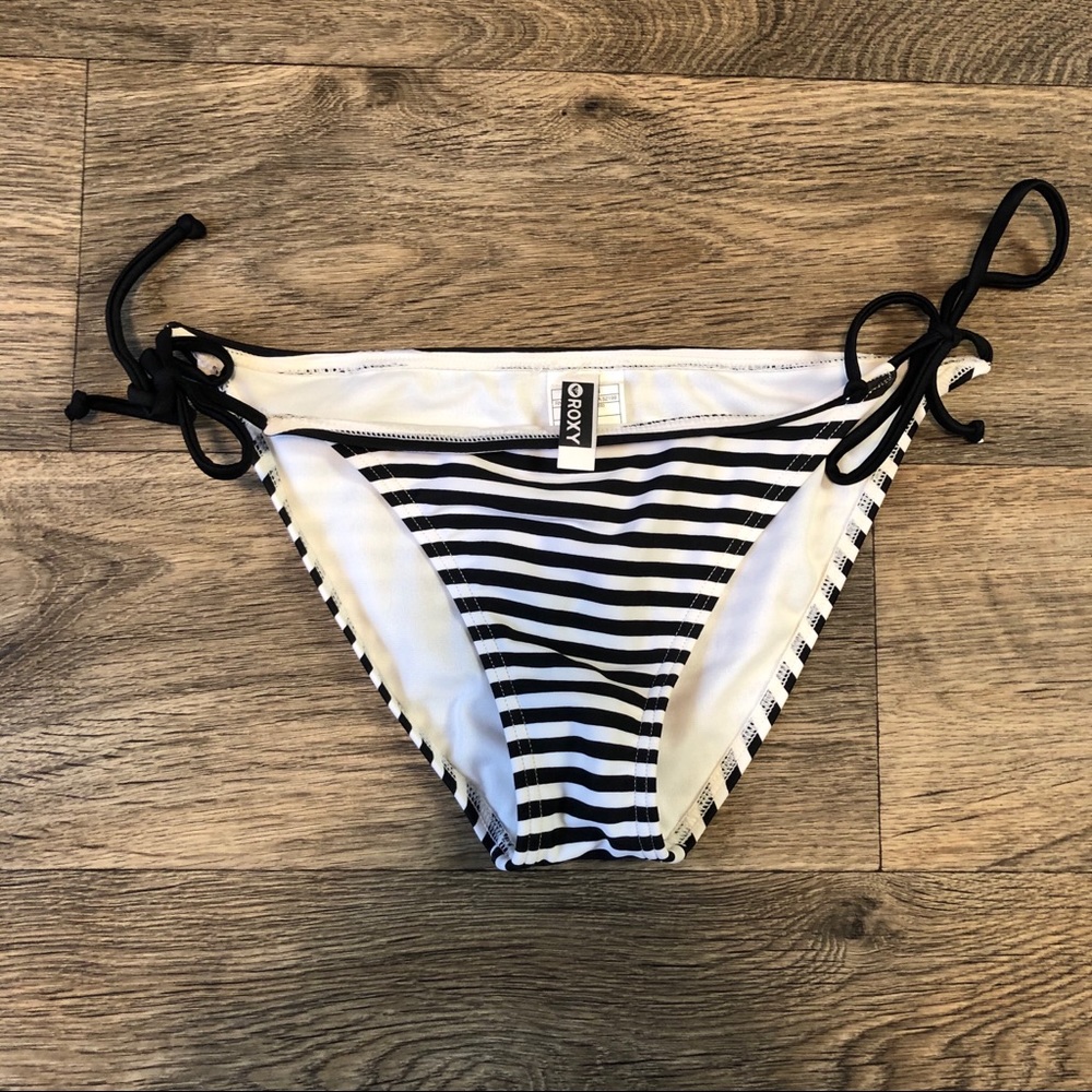 Striped Roxy Swim Bottom